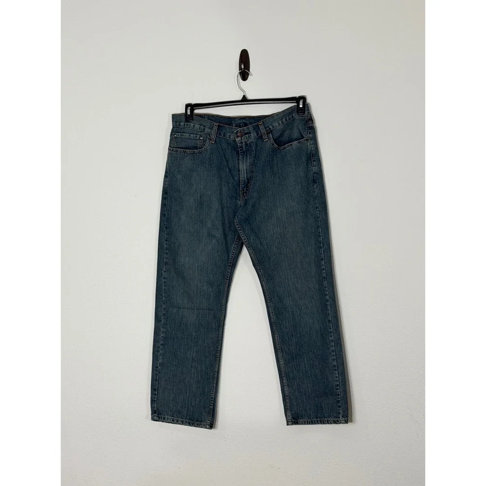 Levis 559 Relaxed Straight Jeans Mens 38x30 Blue Medium Wash WaterLess Denim